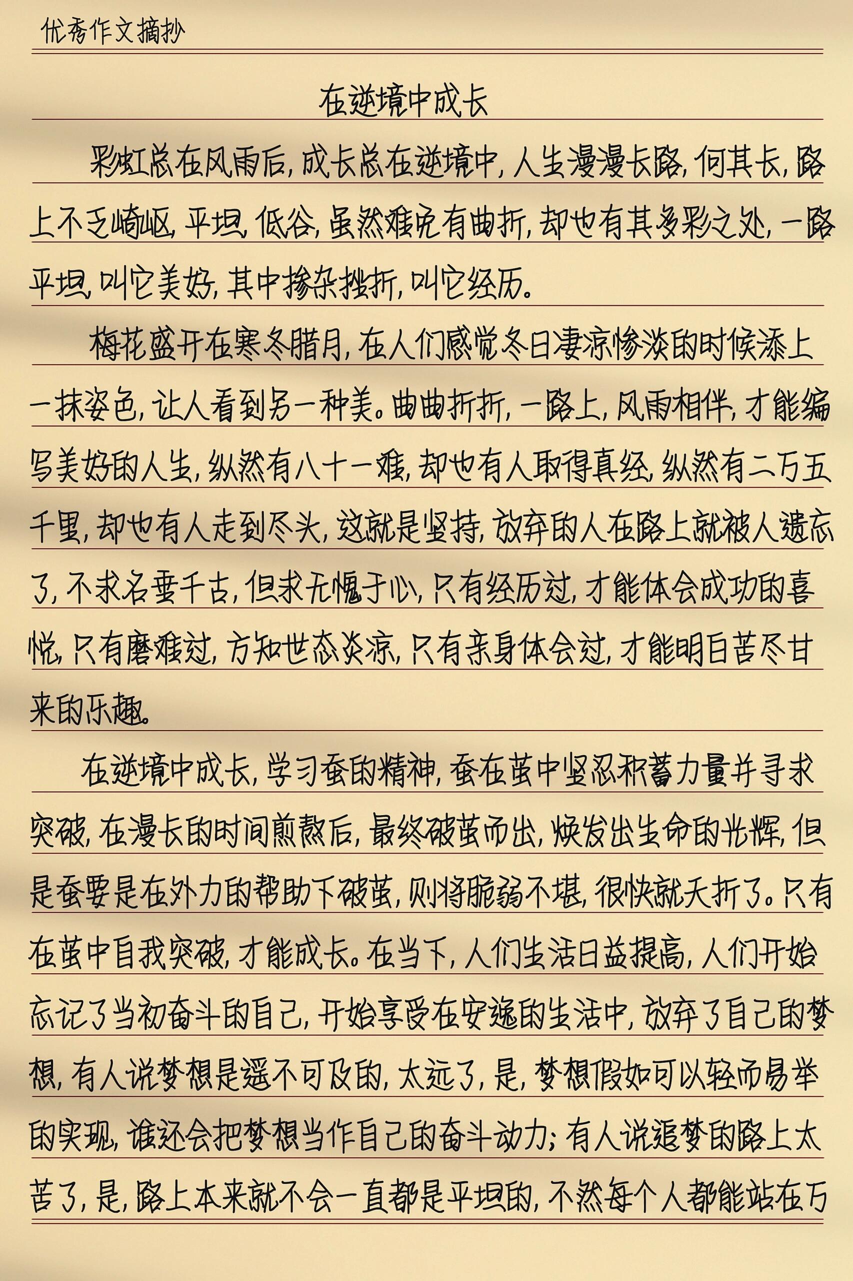 疫情中的希望与成长，逆境优秀作文展现力量与智慧