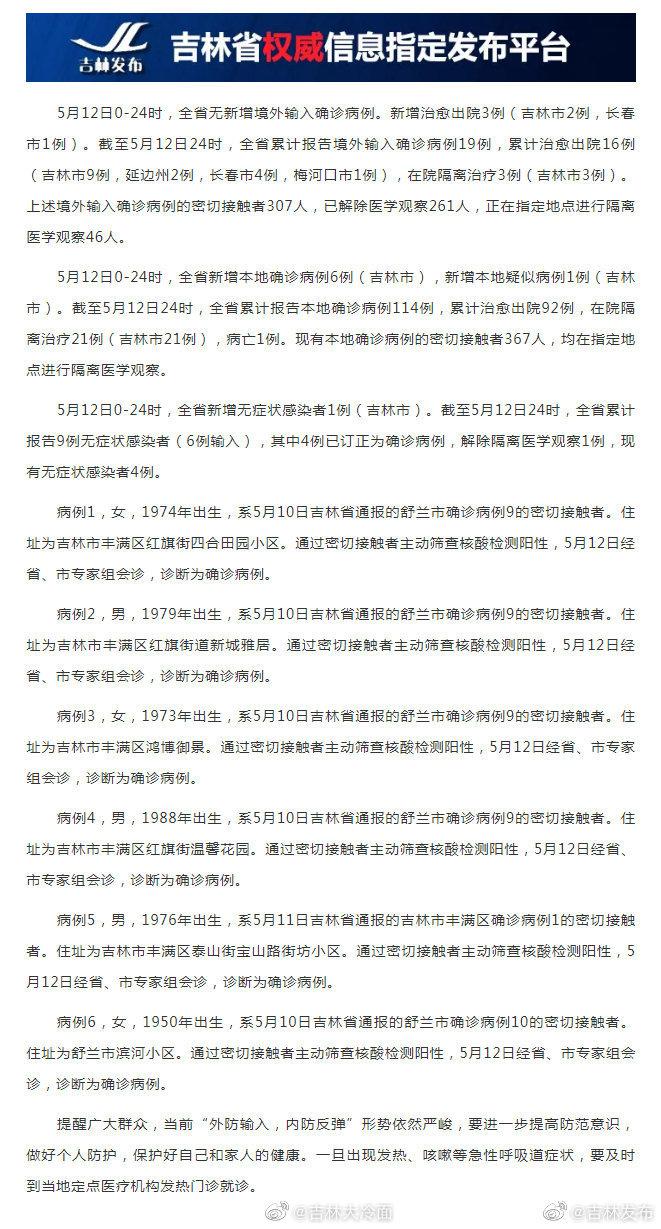 吉林省疫情最新数据更新简报
