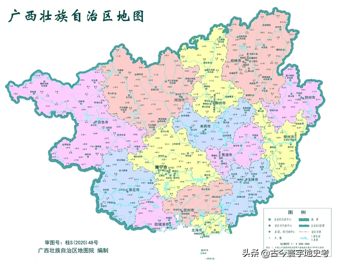 广西壮族自治区行政区划详解，市、县数量及分布概况