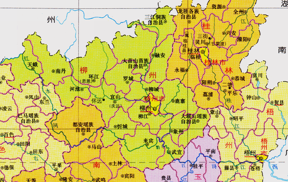 广西壮族自治区有多少个地级行政区？