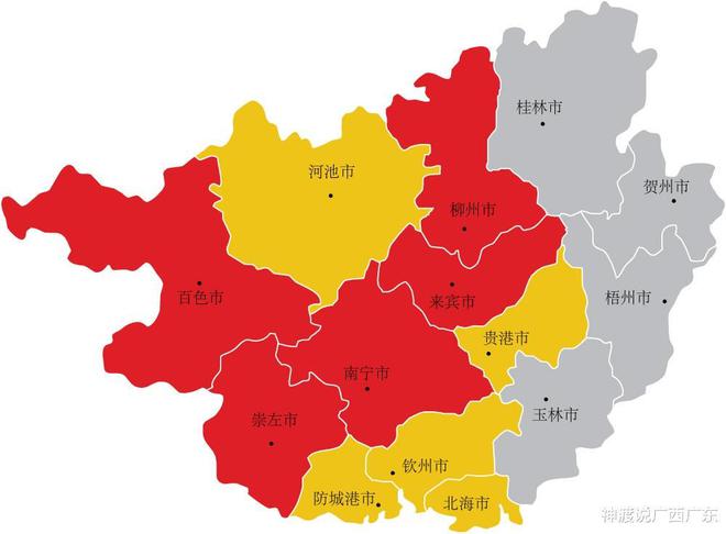 广西壮族自治区行政区划详解，共有多少个地级市？