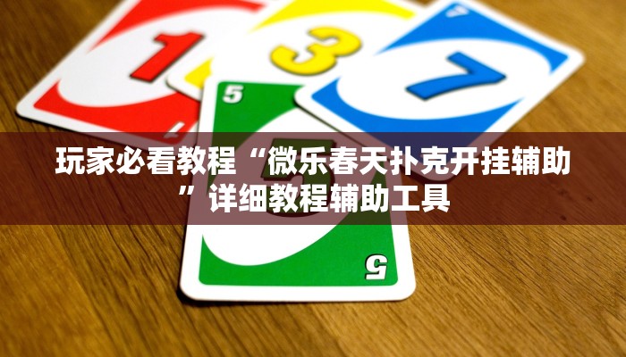 玩家必看教程“微乐春天扑克开挂辅助”详细教程辅助工具