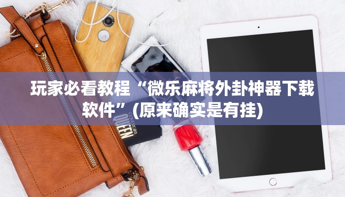 玩家必看教程“微乐麻将外卦神器下载软件”(原来确实是有挂)