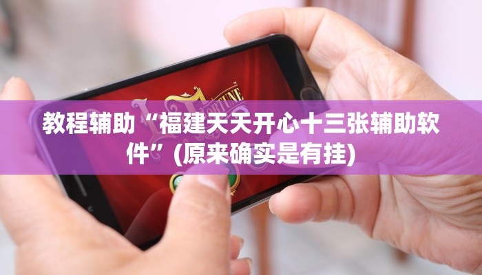 教程辅助“福建天天开心十三张辅助软件”(原来确实是有挂)