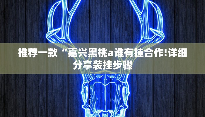 推荐一款“嘉兴黑桃a谁有挂合作!详细分享装挂步骤