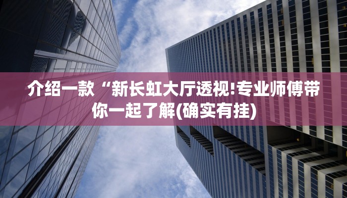 介绍一款“新长虹大厅透视!专业师傅带你一起了解(确实有挂)