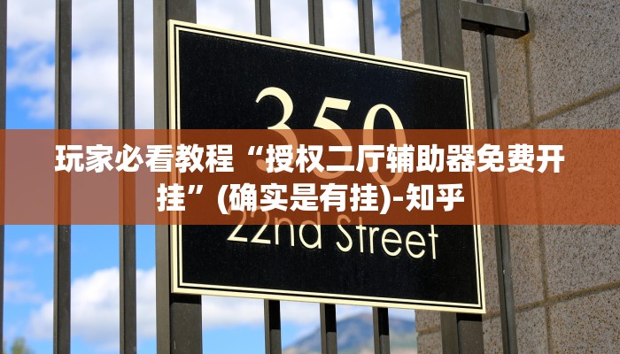 玩家必看教程“授权二厅辅助器免费开挂”(确实是有挂)-知乎