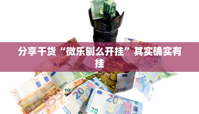 分享干货“微乐刨么开挂”其实确实有挂