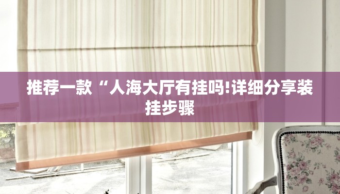 推荐一款“人海大厅有挂吗!详细分享装挂步骤