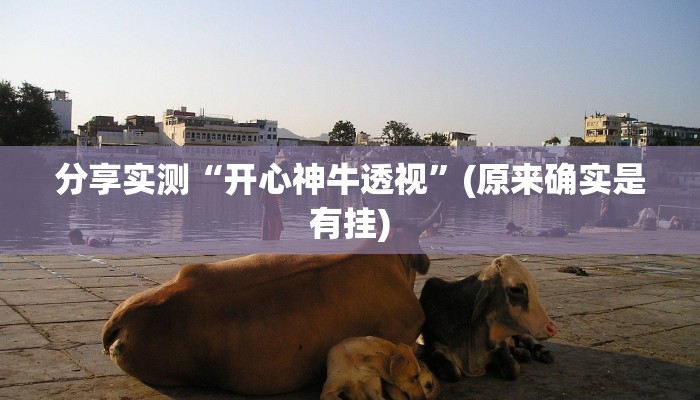 分享实测“开心神牛透视”(原来确实是有挂)