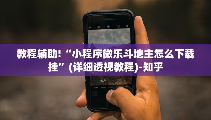 教程辅助!“小程序微乐斗地主怎么下载挂”(详细透视教程)-知乎
