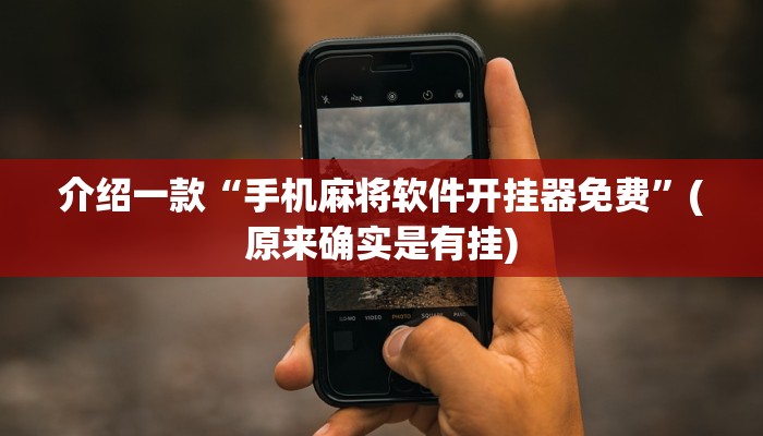 介绍一款“手机麻将软件开挂器免费”(原来确实是有挂)