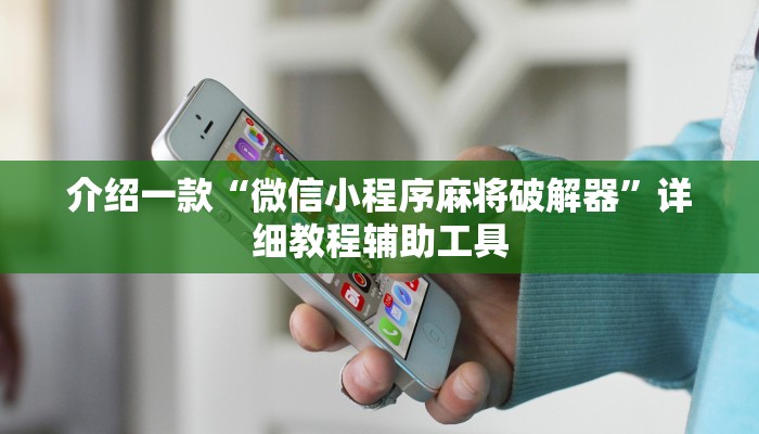 介绍一款“微信小程序麻将破解器”详细教程辅助工具