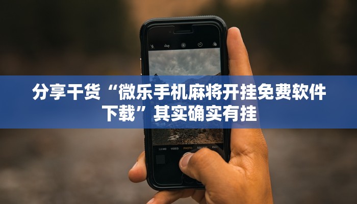 分享干货“微乐手机麻将开挂免费软件下载”其实确实有挂